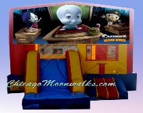 Casper 3 in 1 Slide Combo Bouncer Moonwalk Bounce House Rental. Jumpy Castle Rental, Inflatable Rental, Chicago, Illinois