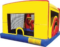 Indoor Combo Bounce House Moonwalk Combo, Featurs Slide, Basketball hoop, pop up obstacles. Great for smaller children, or areas with space limitations.