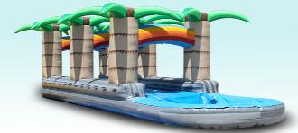 Tropical Rainbow Slip N Slide Waterslide Rental Chicago IL, slip and slide rental in Chicago Illinois, Wet fun in chicagoland