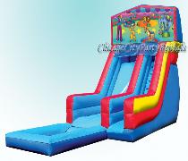Circus Circus Waterslide Rental With Pool, water slide party rental, Chicago events rentals
