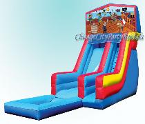 Waterslide features popular Pirate theme & Treasure Island, Pirate Water Slide Rental for Children & Adults in Chicago Illinois